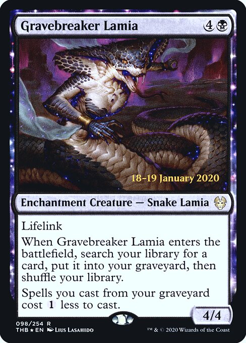 Lamia Profanasepolcri (Gravebreaker Lamia) - Theros Beyond Death (#98) - Illustrated by Lius Lasahido - Magic: The Gathering Card
