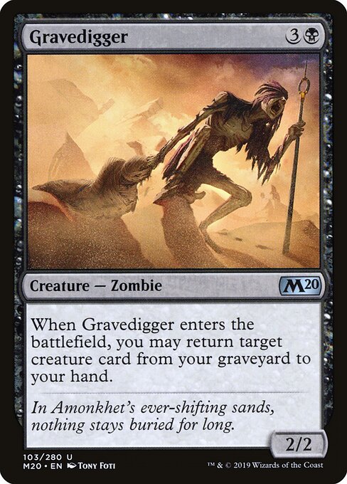 Gravedigger - Core Set 2020 Magic card