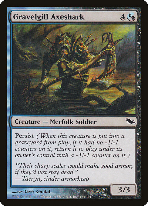 Gravelgill Axeshark - Shadowmoor Magic card