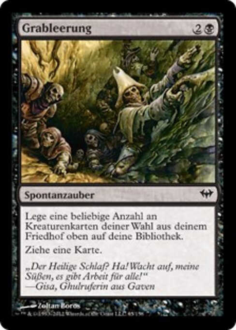淨空墳地 (Gravepurge) - Dragons of Tarkir (#104) - Illustrated by Nils Hamm - Magic: The Gathering Card