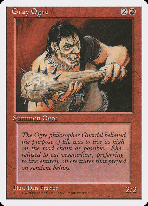 Gray Ogre - Fourth Edition Magic card