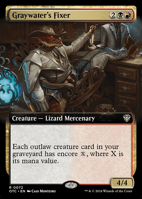 Graywaters Problemlöser (Graywater's Fixer) - Outlaws of Thunder Junction Commander (#72) - Illustrated by Caio Monteiro - Magic: The Gathering Card