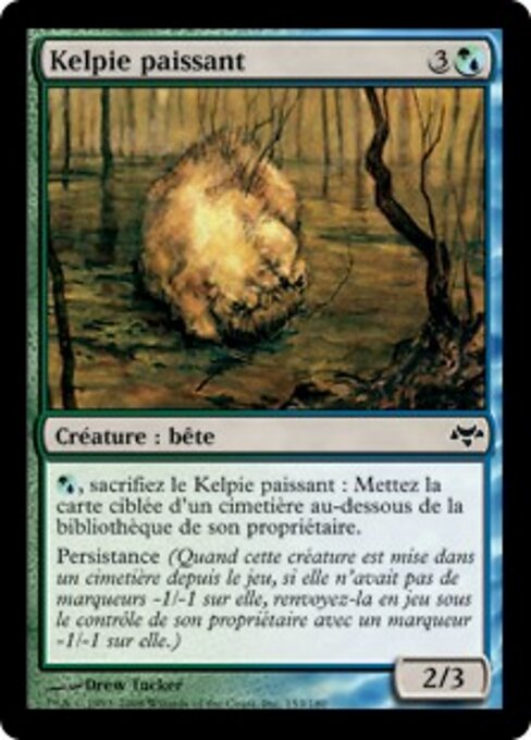 放牧のケルピー (Grazing Kelpie) - Eventide (#153) - Illustrated by Drew Tucker - Magic: The Gathering Card