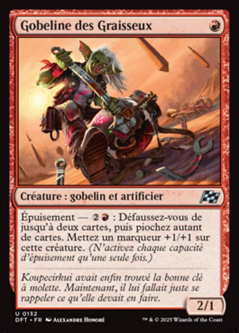 Schmierschlüssel-Goblin (Greasewrench Goblin) - Aetherdrift (#132) - Illustrated by Alexandre Honoré - Magic: The Gathering Card