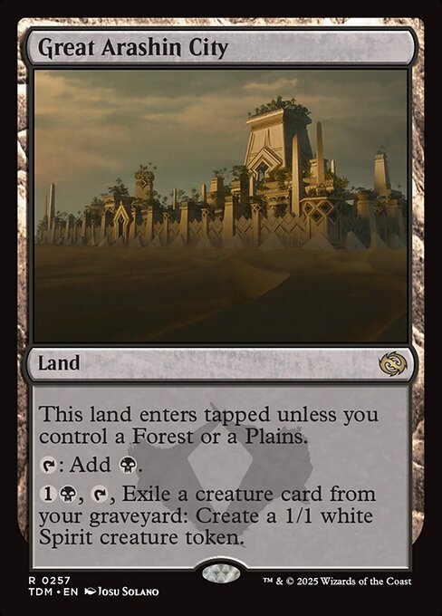 Great Arashin City - Tarkir: Dragonstorm (#257) - Illustrated by Josu Solano - Magic: The Gathering Card