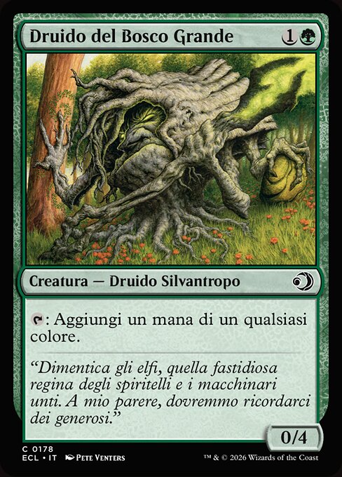 Druido del Bosco Grande (Great Forest Druid) - Lorwyn Eclipsed (#178) - Illustrated by Pete Venters - Magic: The Gathering Card
