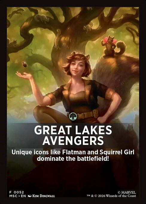 Great Lakes Avengers - Marvel Super Heroes Jumpstart Front Cards (#52) - Illustrated by Kim Dingwall - Magic: The Gathering Card