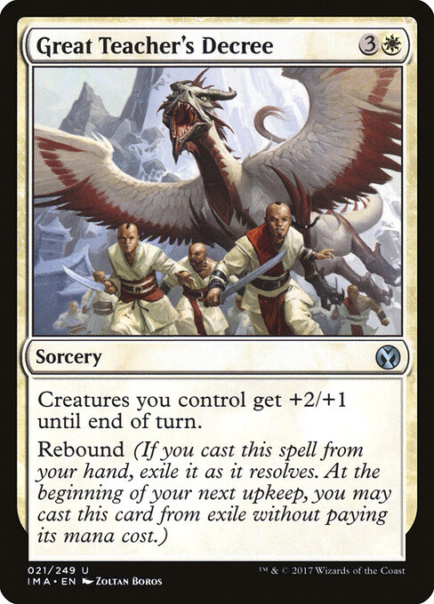 Great Teacher's Decree - Iconic Masters Magic card