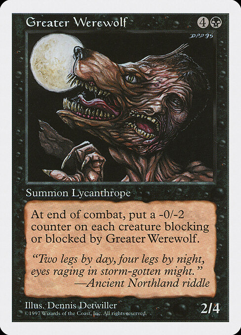 Greater Werewolf - Fifth Edition Magic card