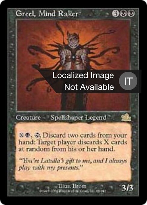 Greel, Ceifador da Mente (Greel, Mind Raker) - Prophecy (#66) - Illustrated by Brom - Magic: The Gathering Card