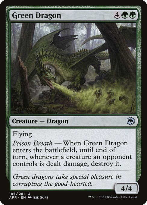 Green Dragon - Adventures in the Forgotten Realms Magic card