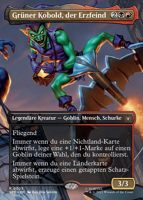 Green Goblin, Nemesis - Marvel's Spider-Man Eternal (#23) - Illustrated by Dan Dos Santos - Magic: The Gathering Card