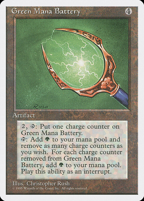 Green Mana Battery - Fourth Edition Magic card