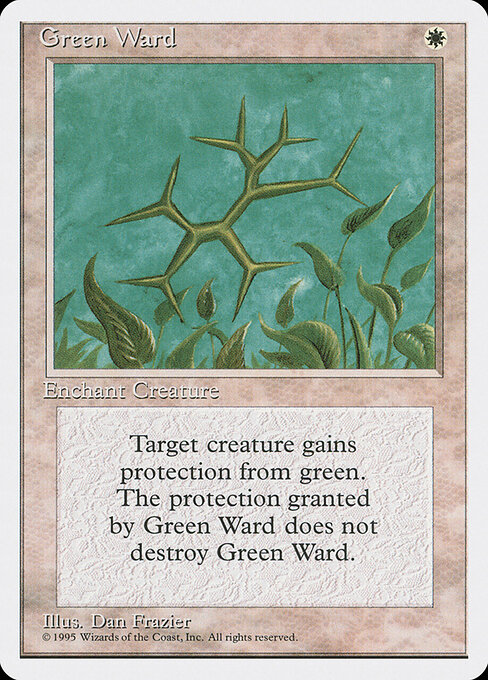 Green Ward - Fourth Edition Magic card