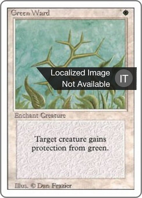 Grüner Schutz (Green Ward) - Fourth Edition (#27) - Illustrated by Dan Frazier - Magic: The Gathering Card