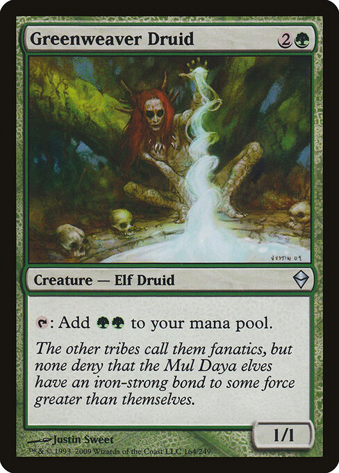 Greenweaver Druid - Zendikar Magic card