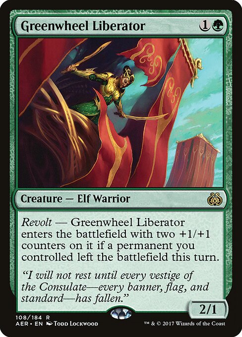 Greenwheel Liberator - Aether Revolt Magic card