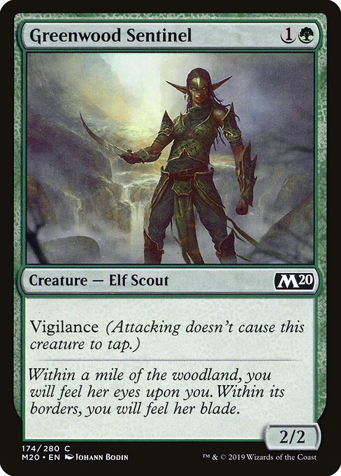 Greenwood Sentinel - Core Set 2020 Magic card