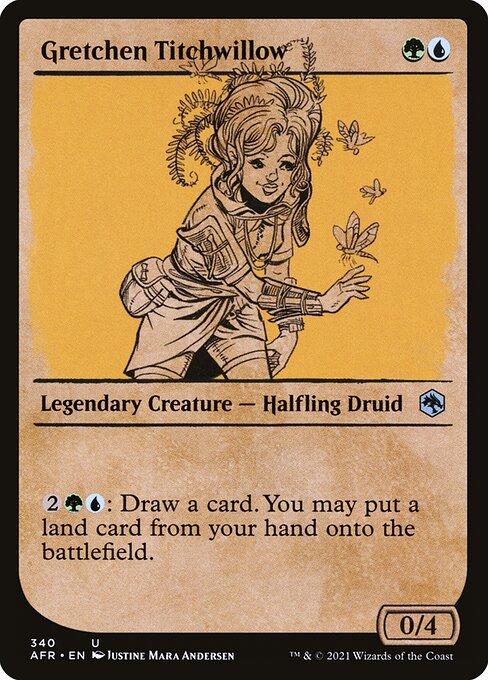 Gretchen Titchwillow - Adventures in the Forgotten Realms (#340) - Illustrated by Justine Mara Andersen - Magic: The Gathering Card