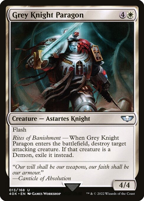 Paragon der Grey Knights (Grey Knight Paragon) - Warhammer 40,000 Commander (#13) - Illustrated by Games Workshop - Magic: The Gathering Card