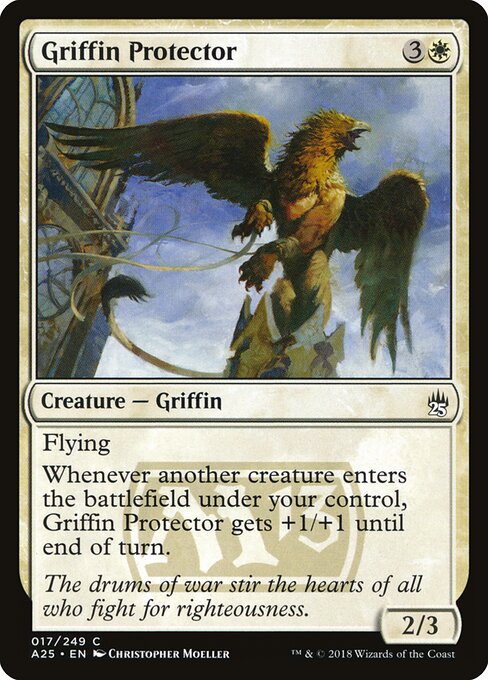 庇護のグリフィン (Griffin Protector) - Masters 25 (#17) - Illustrated by Christopher Moeller - Magic: The Gathering Card