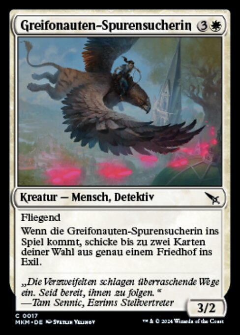 Greifonauten-Spurensucherin (Griffnaut Tracker) - Murders at Karlov Manor (#17) - Illustrated by Svetlin Velinov - Magic: The Gathering Card