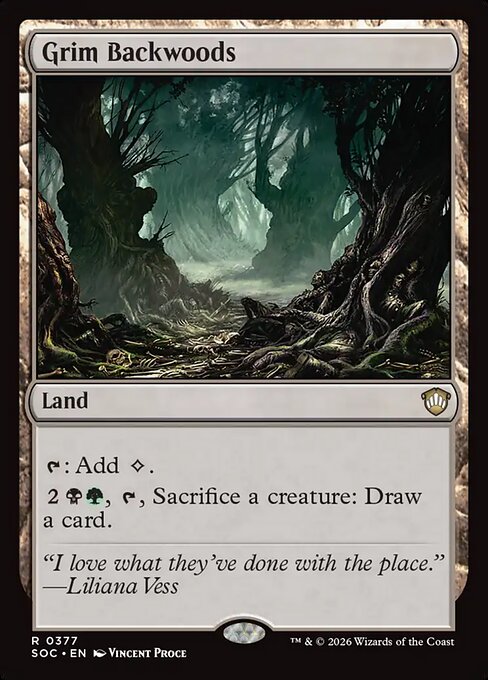 Grim Backwoods - Secrets of Strixhaven Commander Magic card