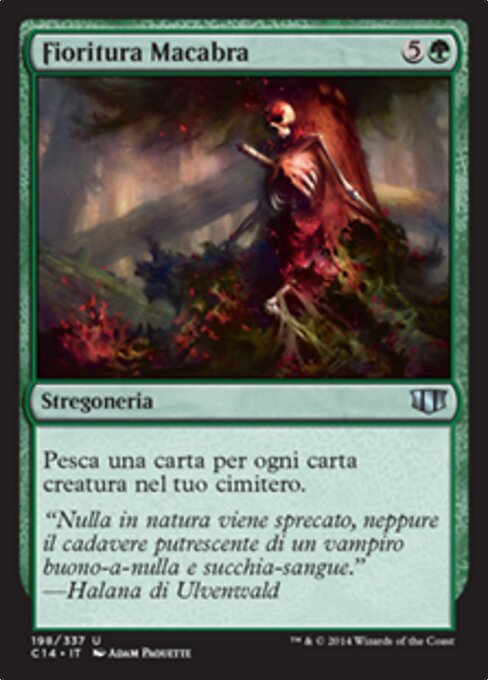 不気味な開花 (Grim Flowering) - Commander 2014 (#198) - Illustrated by Adam Paquette - Magic: The Gathering Card