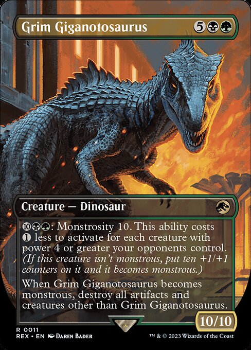 Grim Giganotosaurus - Jurassic World Collection Magic card
