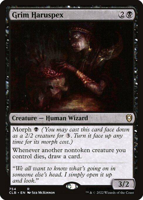 Grim Haruspex - Commander Legends: Battle for Baldur's Gate (#754) - Illustrated by Seb McKinnon - Magic: The Gathering Card