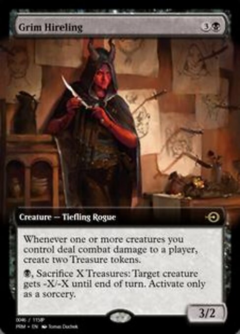 殘酷雇工 (Grim Hireling) - Forgotten Realms Commander (#25) - Illustrated by Tomas Duchek - Magic: The Gathering Card