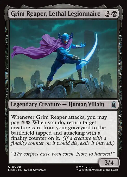 Grim Reaper, Lethal Legionnaire - Marvel Super Heroes Magic card