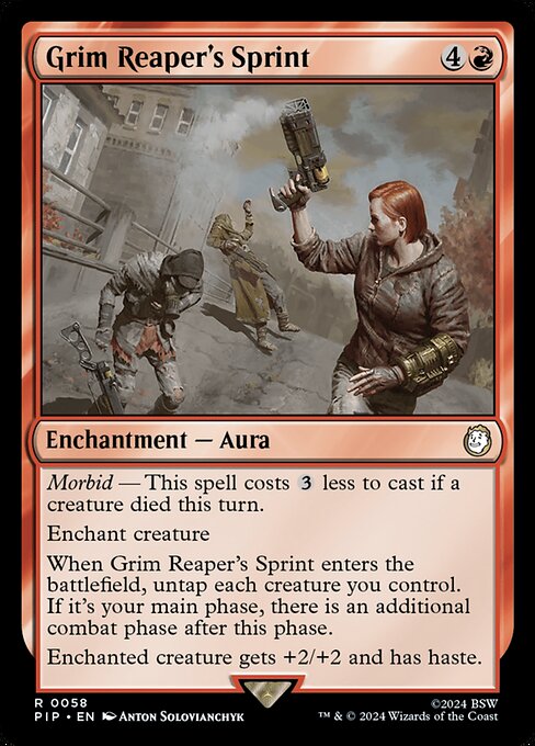 Grim Reaper's Sprint - Fallout (#58) - Illustrated by Anton Solovianchyk - Magic: The Gathering Card