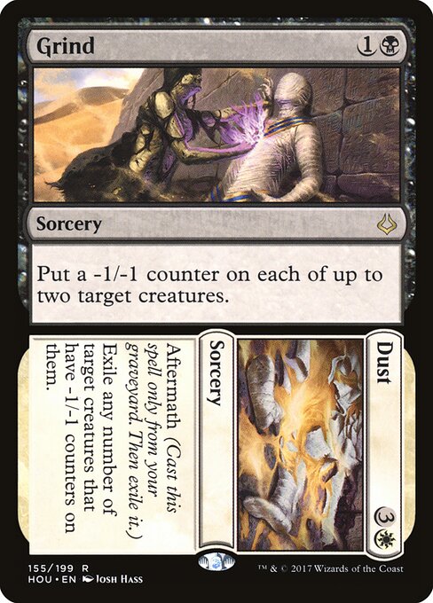 Grind // Dust - Hour of Devastation (#155) - Illustrated by Josh Hass - Magic: The Gathering Card
