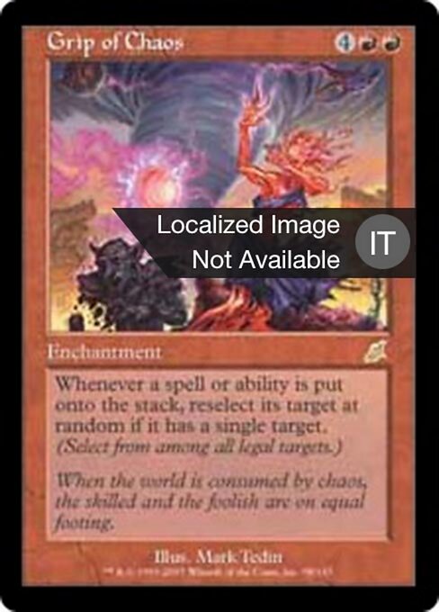 Apretón del caos (Grip of Chaos) - Scourge (#98) - Illustrated by Mark Tedin - Magic: The Gathering Card