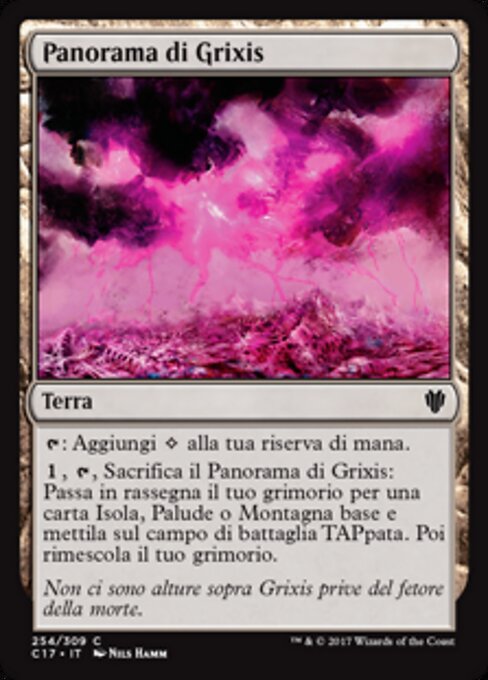 Panorama di Grixis (Grixis Panorama) - Commander 2017 (#254) - Illustrated by Nils Hamm - Magic: The Gathering Card