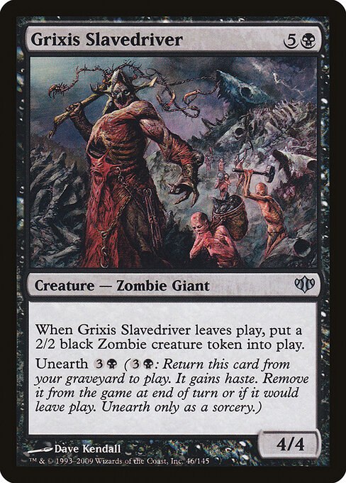 Esclavizador de Grixis (Grixis Slavedriver) - Conflux (#46) - Illustrated by Dave Kendall - Magic: The Gathering Card