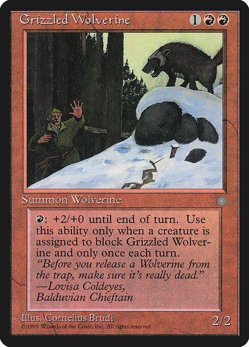 Grizzled Wolverine - Ice Age Magic card