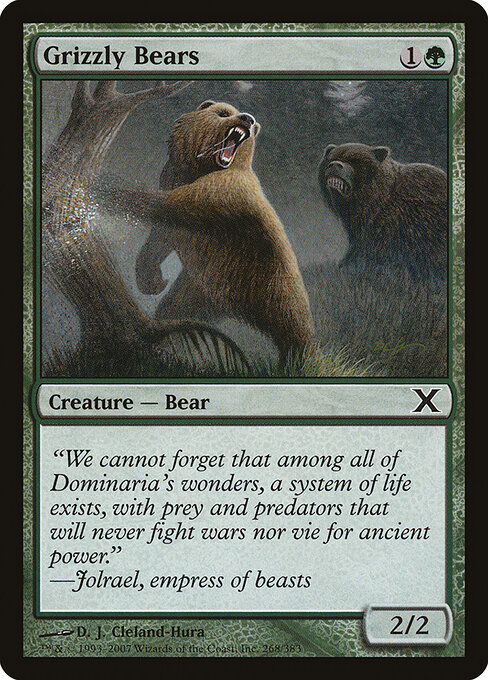 Grizzly Bears - Tenth Edition Magic card