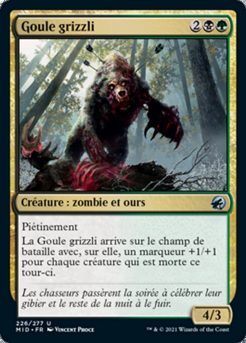 Ghoul Grizzly (Grizzly Ghoul) - Innistrad: Midnight Hunt (#226) - Illustrated by Vincent Proce - Magic: The Gathering Card