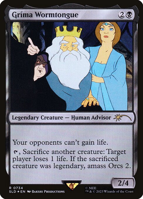 Gríma Wormtongue - Secret Lair Drop (#734) - Illustrated by Alex Brock - Magic: The Gathering Card
