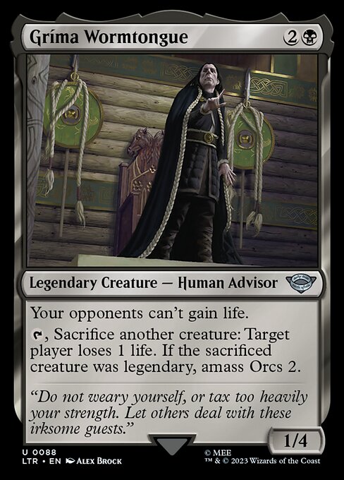 Gríma Wormtongue - The Lord of the Rings: Tales of Middle-earth (#88) - Illustrated by Alex Brock - Magic: The Gathering Card