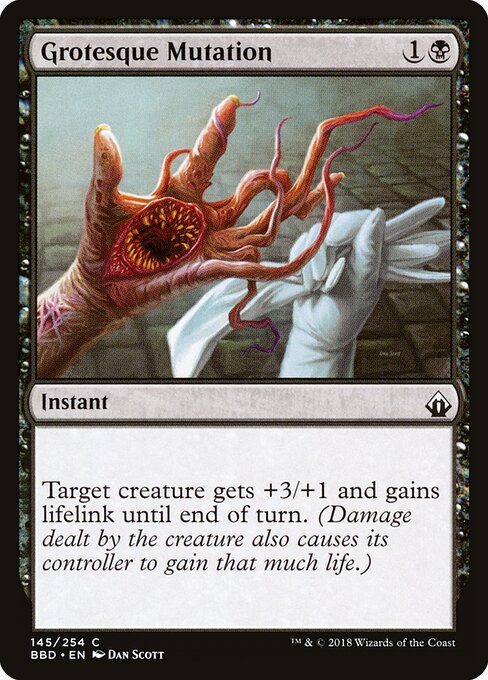 Grotesque Mutation - Battlebond (#145) - Illustrated by Dan Murayama Scott - Magic: The Gathering Card