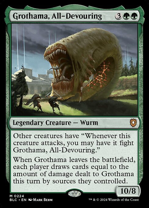 Grothama, All-Devouring - Bloomburrow Commander (#224) - Illustrated by Mark Behm - Magic: The Gathering Card