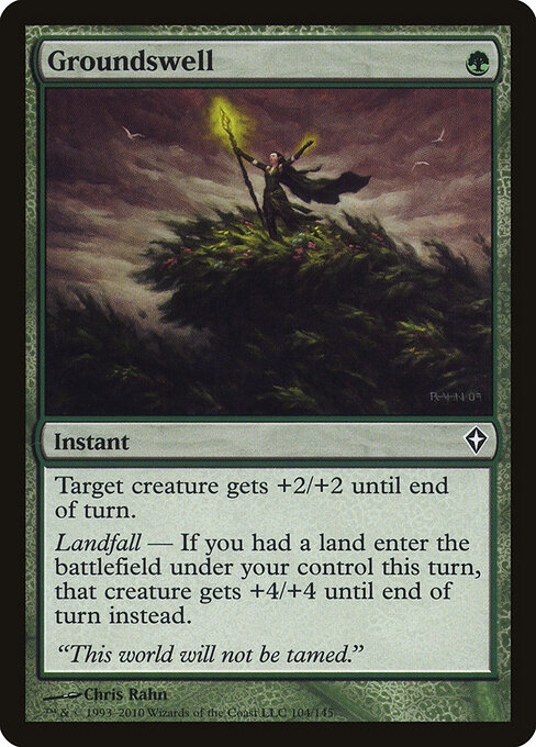 Landhebung (Groundswell) - Worldwake (#104) - Illustrated by Chris Rahn - Magic: The Gathering Card