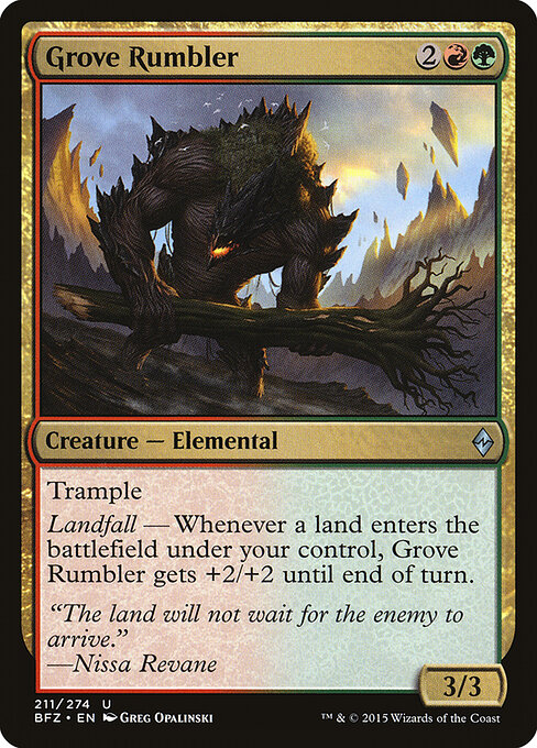 Grove Rumbler - Battle for Zendikar Magic card