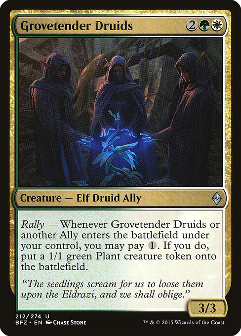 Grovetender Druids - Battle for Zendikar Magic card
