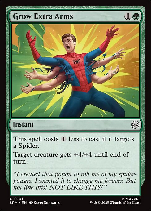 Grow Extra Arms - Marvel's Spider-Man (#101) - Illustrated by Kevin Sidharta - Magic: The Gathering Card