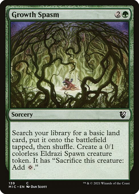 Growth Spasm - Midnight Hunt Commander (#139) - Illustrated by Dan Murayama Scott - Magic: The Gathering Card