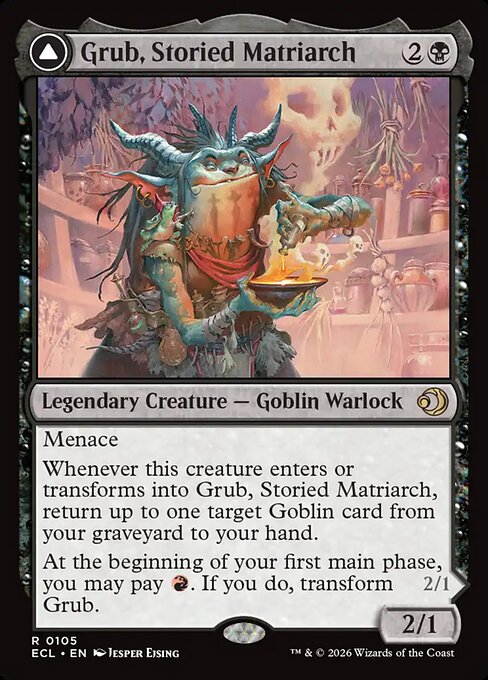 Grub, Storied Matriarch // Grub, Notorious Auntie - Lorwyn Eclipsed Magic card